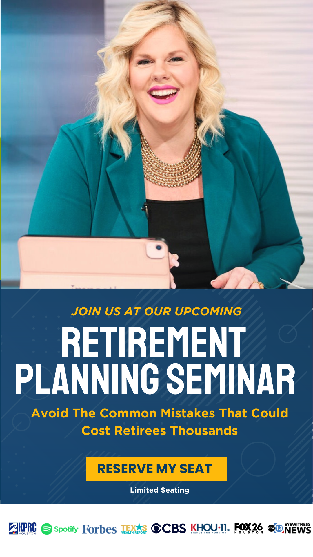Join us at our next retirement planning seminar.